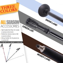1PC Sports Trekking Poles Aluminum 7075 Hiking Poles Walking Sticks Alpenstock