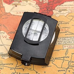 Military Waterproof Compass – High Accuracy with Map Measurer & Luminous Design