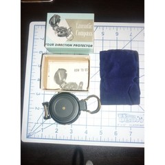 Vintage Lensatic Engineer Compass Black Your Direction Protector with Box Manual