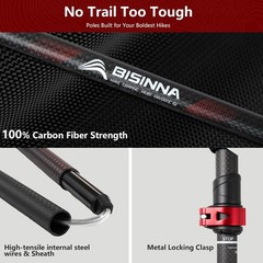 Carbon Fiber Trekking Poles Collapsible Hiking Poles Lightweight Walking 💪👌