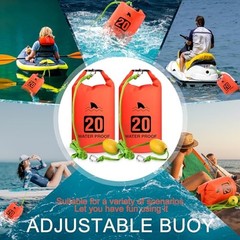 2 Set 20L Sand Anchor Heavy Duty Buoy Kit 2 in 1 Kayak Anchor Floating Orange