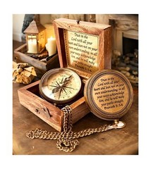 Trust in The Lord -Proverbs 3: 5-6 Quote Engraved Compass | Camping Compass I…