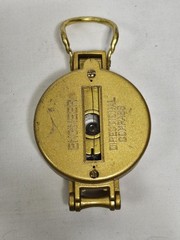 Vintage Fox Engineer Metal Directional Compass Precise Navigation Tool Gold Tone