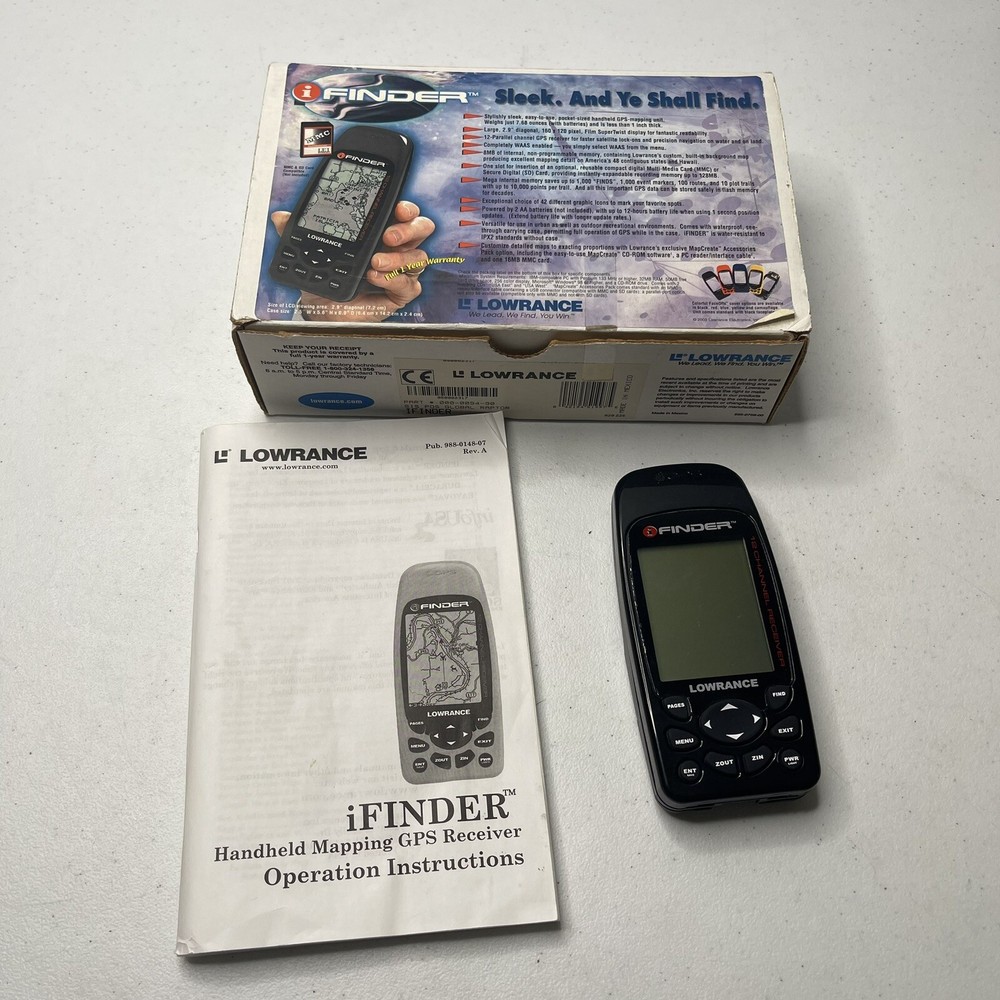 Lowrance iFinder 12 Channel GPS Receiver Tested & Working