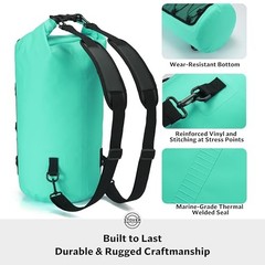 5/10/25/30/40/55L Waterproof Dry Bag- Roll-Top 25L 25l Teal (With Phone Case)
