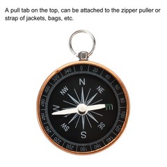 1Pcs with Key Ring Pocket Compass Outdoor Navigation Compass Yellow