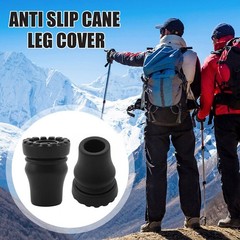 2PCS Cane Rubber Tips Heavy Duty Walking Hiking Non-Slip Replacement Sticks