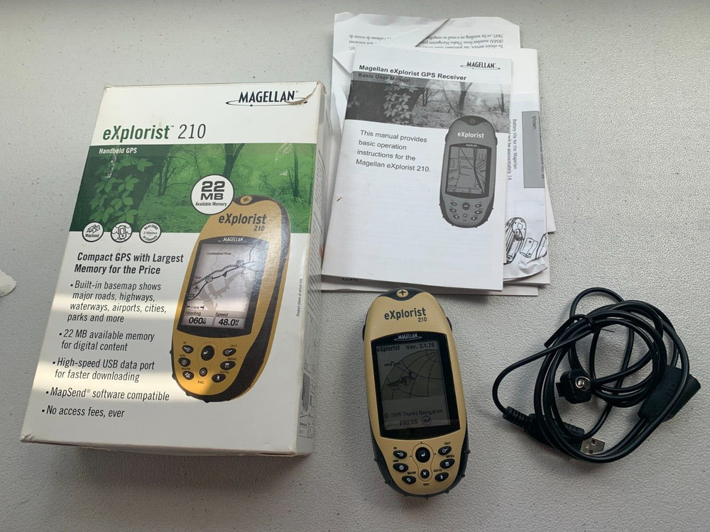 Magellan eXplorist 210 Handheld GPS Unit Waterproof Hiking geocache portable