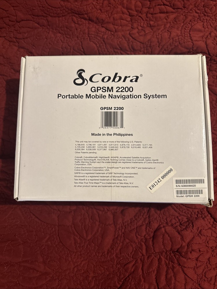 Cobra GPSM 2200 Portable Mobile Navigation System Touch Screen GPS Bundle CIB