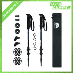 Trekking Poles Collapsible Hiking Poles Aluminum Adjustable Walking Sticks for