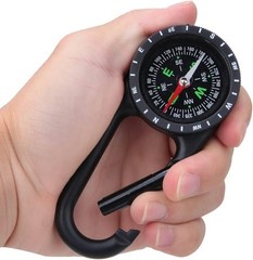 Carabiner Clip On Compass Hiking,Mini Compass,DC40T Zinc Alloy Portable Carab…