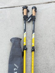 Set of Trail Buddy Trekking Poles 105-135CM Yellow W/Bag – 86