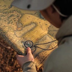 1pc new outdoor mini acrylic transparent scale compass, map measurement directio