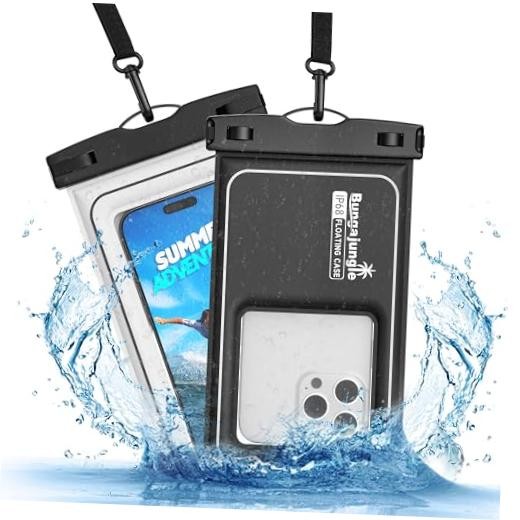Waterproof Phone Pouch – 2 Pack IP68 Floating Waterproof Phone White & Black