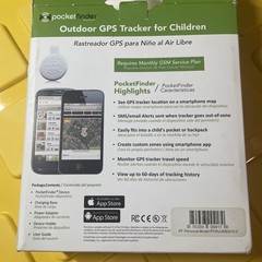 Pocket Finder Outdoor GPS Tracker for Children, Seniors, Pets – White