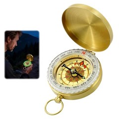 Waterproof Brass Survival Compass for Hiking & Camping – Pocket Navigation
