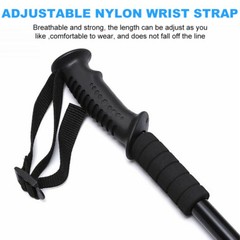 2x Aluminum Trekking Walking Hiking Stick Poles Adjustable Alpenstock Anti-Shock