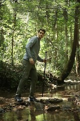 Bastón De Senderismo De Madera Natural Con Correa De Mano Marrón Oscuro US Nuevo