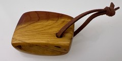 Pocket Compass Fluid Filled Wood With Leather Strap & Box NEW ~ Gift Idea ~