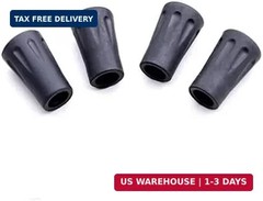 Walking Stick Tips Rubber 4pcs Trekking Pole Tips Replacement- Rubber Feet for H
