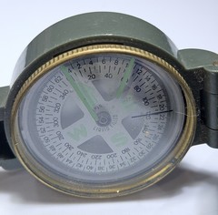 Vintage Engineer Lensatic Compass Japan Liquid Filled Military