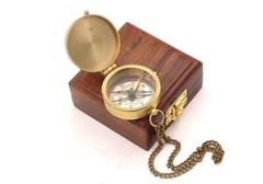 Be Strong And Courageous Joshua 19 Solid Brass Directional Engraved Compass B…