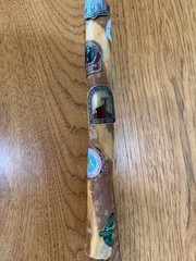 Wooden Hiking Walking Stick 30.5″ With 18 Medallions