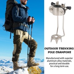 Trekking Poles Crampons Ice Walking Claw Man Mountaineering Climbing Stick [