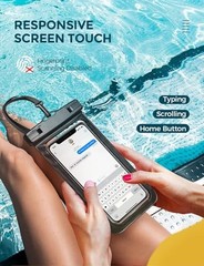 Waterproof Phone Pouch IP68 Floating Waterproof Phone Black & Clear & Pink
