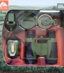 Ozark Trail 5 Piece Outdoor Adventure Set Binoculars Compass Flashlight and More
