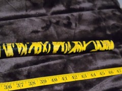 47″ Hand Crafted Wooden Walking Stick/Staff-(BUMBLEBEE DESIGN) w YELLOW/BLK TOP
