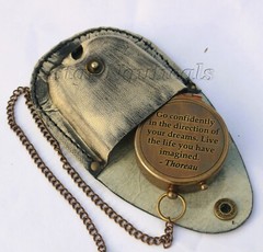 Go confidently in the direction of your dreams Antique Brass Compass