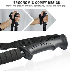 2PC Trekking Poles Nordic Walking Hiking Sticks Anti-shock Adjustable Alpenstock