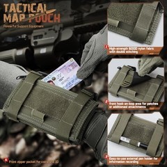 Map Case Tactical Arm Sleeve QB Wristband Map Pouch Tactical Ranger Green