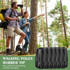 Durable Replacement Rubber Tips for Trekking Poles – Universal Anti-Slip Hiki…