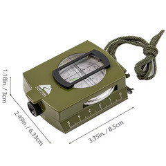 Ozark Trail Military Style Green Compass with Durable Metal Body for Nighttime