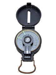 lensatic engineer compass black plastic compact portable navagation survival