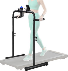 Adjustable Walking Pad Handlebar with Cup & Phone Holder, 38.58-47.24 Inch