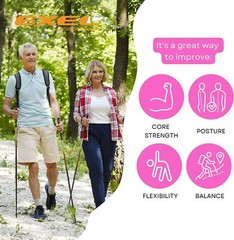 Nordic Walking Poles #1 Rated. 1-Piece Poles In 32 Lengths. Not Collapsible Junk