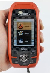 Magellan Triton 400 GPS Handheld Tested Works w/ Box Cable Manuals