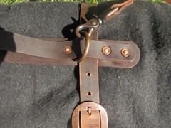 Full grain veg tanned Leather blanket harness, leather bedroll, leather straps