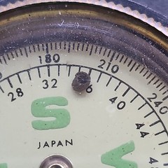 Pair (2) Vintage Engineer Directional Compass Compasses Gold Color & Black Japan