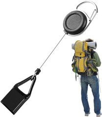 Black Lighter Clip Holder, Retractable Lighter Pouch, Stretch Cord Clip