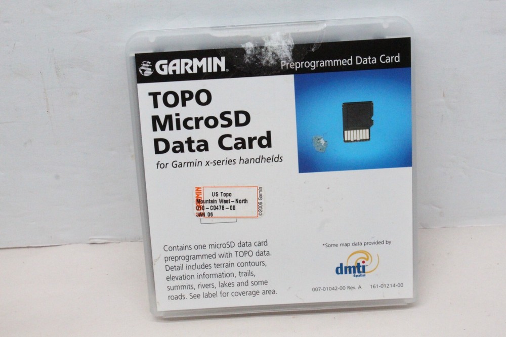 Garmin TOPO microSD Data Card Mountains West-North, For X-Series
