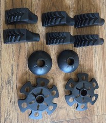 10 Piece Hiking/Walking Pole/Siick Replacement Ends/Tips Rubber & Plastic