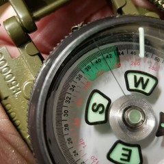 Lensatic Compass – Traditional Phosphorescent Military Style with Nylon Carry Po