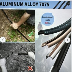 Portable Foldable Hiking Poles, 7075 Aluminum, Quick-Lock Adjustable, Set of 2