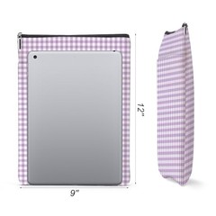 Gingham Book Sleeve,Plaid Checkered Book Sleeve Light Purple Checkered 1340