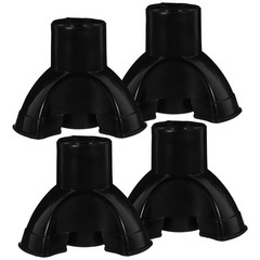 4Pcs Reusable Anti-Wear Walking Pole Tips Cane Foot Pads Black