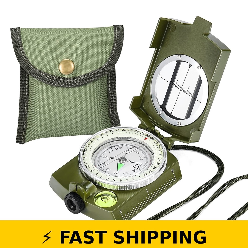 FAROPS Military Lensatic Sighting Compass – Army Green